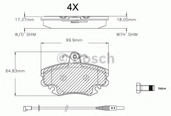 BOSCH F 03A 150 016 Тормозные колодки передний мост для RENAULT CLIO I (Рено Cлио и) BOSCH F 03A 150 016 Тормозные колодки передний мост для RENAULT CLIO I (Рено Cлио и)