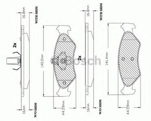 BOSCH F 03A 150 024 Тормозные колодки для MAZDA SOHO III (Мазда Сохо 3) BOSCH F 03A 150 024 Тормозные колодки для MAZDA SOHO III (Мазда Сохо 3)