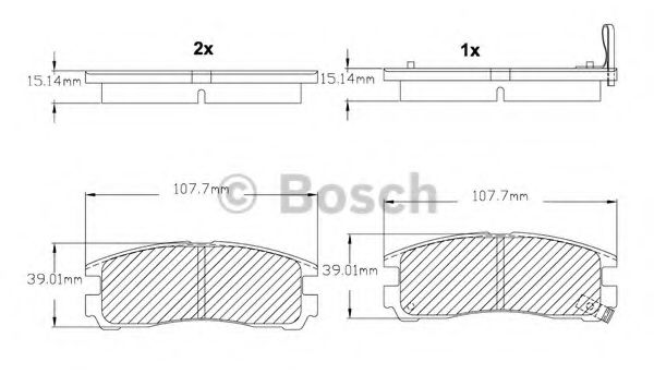 BOSCH F 03B 150 003 Тормозные колодки задний мост для MITSUBISHI DEBONAIR (Митсубиши/митсубиси Дэбонаир) BOSCH F 03B 150 003 Тормозные колодки задний мост для MITSUBISHI DEBONAIR (Митсубиши/митсубиси Дэбонаир)