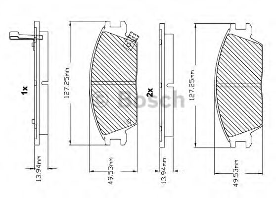 BOSCH F 03B 150 007 Тормозные колодки для HYUNDAI EXCEL (Хендай Эxcэл) BOSCH F 03B 150 007 Тормозные колодки для HYUNDAI EXCEL (Хендай Эxcэл)