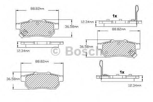 BOSCH F 03B 150 024 Тормозные колодки задний мост для HONDA PRELUDE III (Хонда Прэлудэ 3) BOSCH F 03B 150 024 Тормозные колодки задний мост для HONDA PRELUDE III (Хонда Прэлудэ 3)