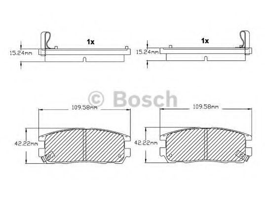 BOSCH F 03B 150 027 Тормозные колодки задний мост для OPEL FRONTERA B (Опель Фронтера б) BOSCH F 03B 150 027 Тормозные колодки задний мост для OPEL FRONTERA B (Опель Фронтера б)
