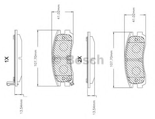 BOSCH F 03B 150 045 Тормозные колодки задний мост для CHEVROLET VENTURE (Шевроле Vэнтурэ) BOSCH F 03B 150 045 Тормозные колодки задний мост для CHEVROLET VENTURE (Шевроле Vэнтурэ)