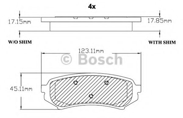 BOSCH F 03B 150 056 Тормозные колодки для TOYOTA PRADO (Тойота/тоета Прадо) BOSCH F 03B 150 056 Тормозные колодки для TOYOTA PRADO (Тойота/тоета Прадо)