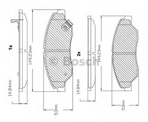 BOSCH F 03B 150 057 Тормозные колодки передний мост для KIA SPORTAGE (Киа Спортейдж) BOSCH F 03B 150 057 Тормозные колодки передний мост для KIA SPORTAGE (Киа Спортейдж)