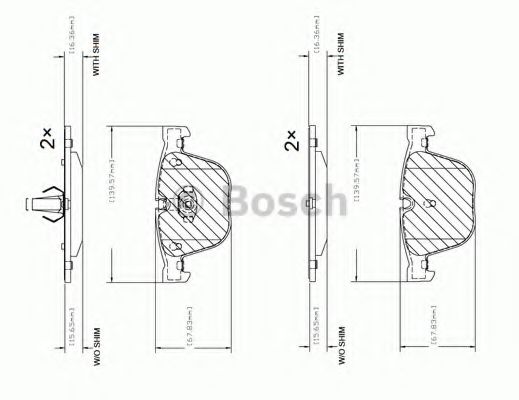 BOSCH F 03B 150 104 Тормозные колодки для ROLLSROYCE (Роллсроъcэ) BOSCH F 03B 150 104 Тормозные колодки для ROLLSROYCE (Роллсроъcэ)