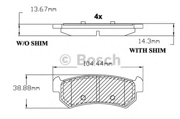BOSCH F 03B 150 138 Тормозные колодки для DAEWOO LACETTI (Дэу Лачетти) BOSCH F 03B 150 138 Тормозные колодки для DAEWOO LACETTI (Дэу Лачетти)