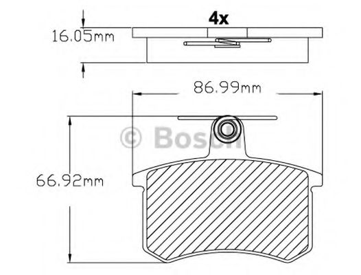 BOSCH F 03B 150 211 Тормозные колодки передний мост для AUDI 90 (Ауди 90) BOSCH F 03B 150 211 Тормозные колодки передний мост для AUDI 90 (Ауди 90)