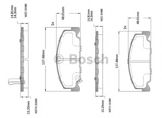 BOSCH F 03B 150 214 Тормозные колодки для HONDA ACCORD II (Хонда Аccорд 2) BOSCH F 03B 150 214 Тормозные колодки для HONDA ACCORD II (Хонда Аccорд 2)