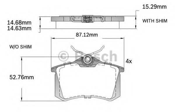 BOSCH F 03B 150 217 Тормозные колодки задний мост для SEAT TOLEDO (Сеат Толэдо) BOSCH F 03B 150 217 Тормозные колодки задний мост для SEAT TOLEDO (Сеат Толэдо)