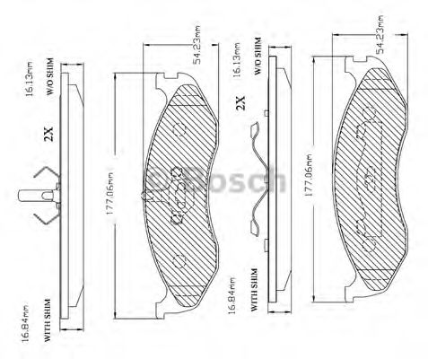 BOSCH F 03B 150 232 Тормозные колодки для JEEP CHEROKEE (Джип Чироки) BOSCH F 03B 150 232 Тормозные колодки для JEEP CHEROKEE (Джип Чироки)