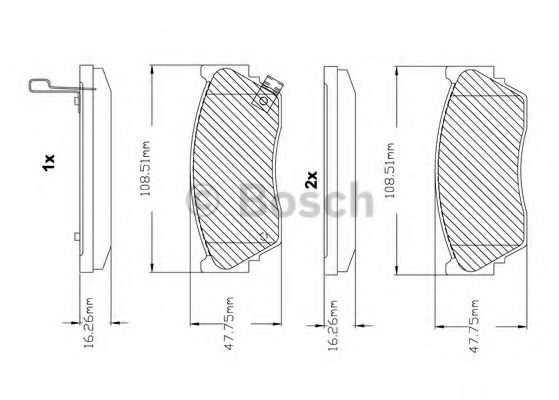 BOSCH F 03B 150 237 Тормозные колодки передний мост для NISSAN SENTRA I (Ниссан Сэнтра и)
