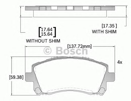 BOSCH F 03B 150 273 Тормозные колодки передний мост для SUBARU LIBERTY III (Субару Либэртъ 3) BOSCH F 03B 150 273 Тормозные колодки передний мост для SUBARU LIBERTY III (Субару Либэртъ 3)