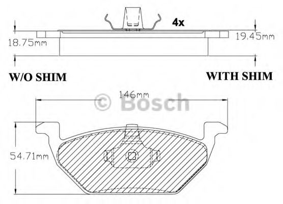 BOSCH F 03B 150 284 Тормозные колодки передний мост для VOLKSWAGEN (Фольксваген) BOSCH F 03B 150 284 Тормозные колодки передний мост для VOLKSWAGEN (Фольксваген)