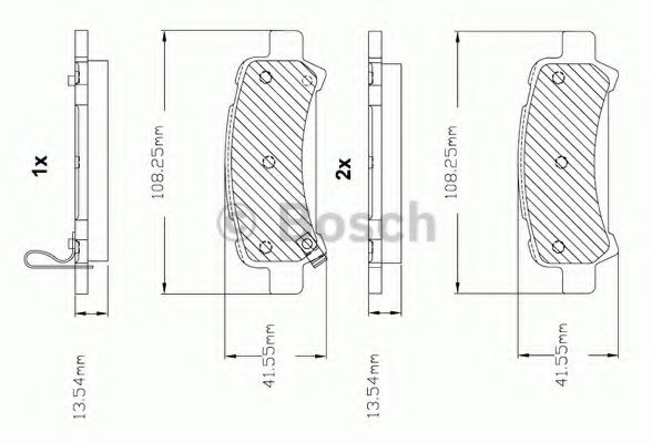 BOSCH F 03B 150 286 Тормозные колодки для SUBARU LIBERTY III (Субару Либэртъ 3) BOSCH F 03B 150 286 Тормозные колодки для SUBARU LIBERTY III (Субару Либэртъ 3)