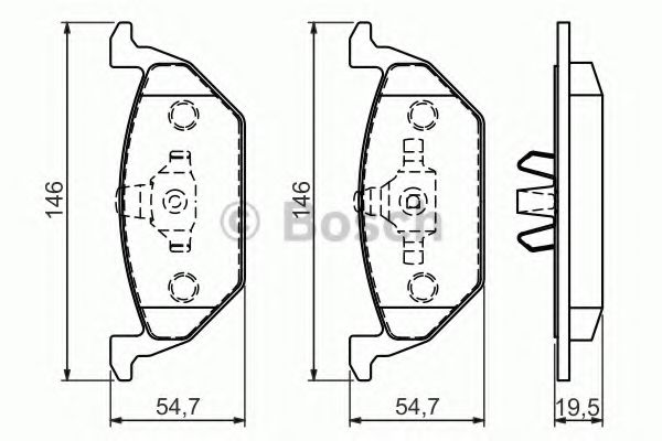 BOSCH 0 986 494 505 Тормозные колодки для VOLKSWAGEN (Фольксваген) BOSCH 0 986 494 505 Тормозные колодки для VOLKSWAGEN (Фольксваген)