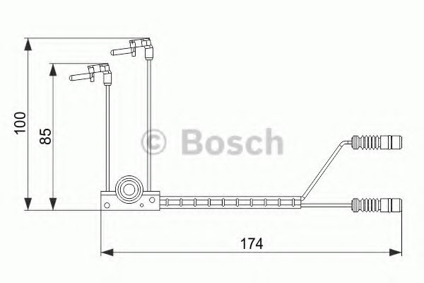 BOSCH 1 987 474 584 Сигнализатор, износ тормозных колодок<br >передний мост 