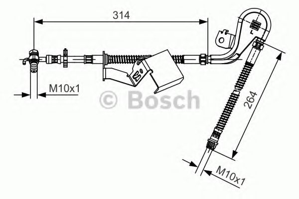 BOSCH 1 987 481 470 Тормозной шланг для CITROËN C6 (CитроËн C6) BOSCH 1 987 481 470 Тормозной шланг для CITROËN C6 (CитроËн C6)