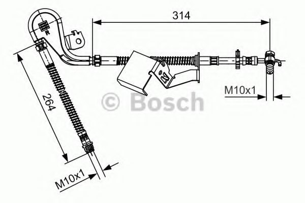 BOSCH 1 987 481 471 Тормозной шланг для CITROËN C6 (CитроËн C6) BOSCH 1 987 481 471 Тормозной шланг для CITROËN C6 (CитроËн C6)
