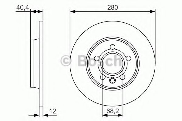 BOSCH 0 986 479 R91 Тормозной диск для VOLKSWAGEN T4 MULTIVAN (Фольксваген Т4 мултиvан) BOSCH 0 986 479 R91 Тормозной диск для VOLKSWAGEN T4 MULTIVAN (Фольксваген Т4 мултиvан)