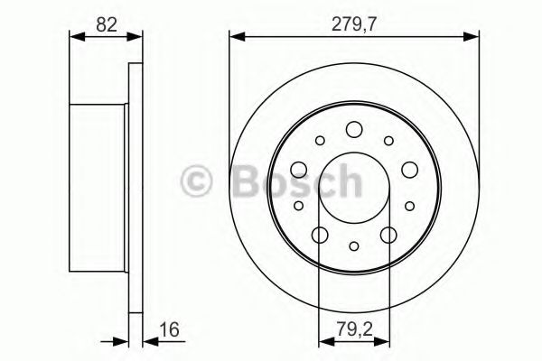 BOSCH 0 986 479 S86 Тормозной диск для FIAT (Фиат) BOSCH 0 986 479 S86 Тормозной диск для FIAT (Фиат)