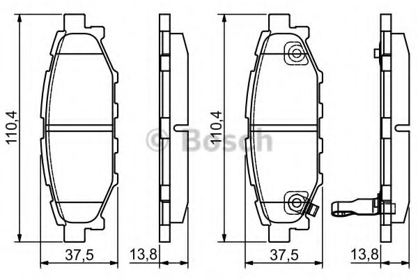 BOSCH 0 986 495 119 Тормозные колодки для SUBARU LEGACY V (Субару Легаси 5)
