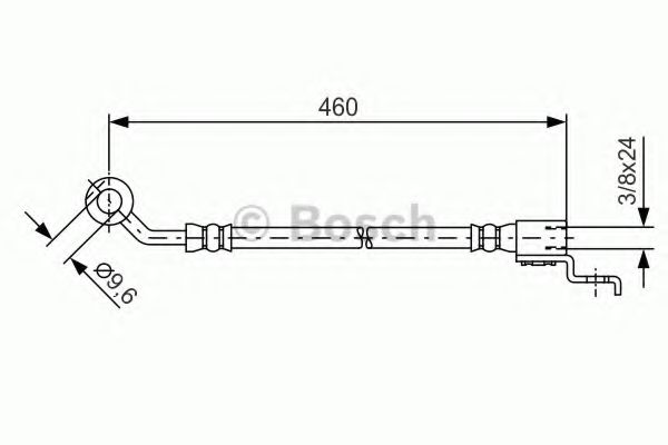 BOSCH 1 987 481 083 Тормозной шланг передний мост справа для JEEP (Джип) BOSCH 1 987 481 083 Тормозной шланг передний мост справа для JEEP (Джип)
