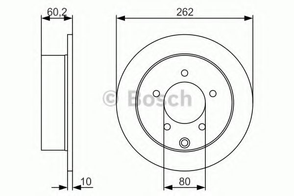 BOSCH 0 986 479 A41 Тормозной диск задний мост для MITSUBISHI LANCER (Митсубиши/митсубиси Ланcэр) BOSCH 0 986 479 A41 Тормозной диск задний мост для MITSUBISHI LANCER (Митсубиши/митсубиси Ланcэр)