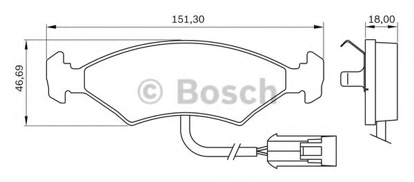 BOSCH 0 986 BB0 001 Тормозные колодки для FORD USA VERONA (Форд сша Vэрона) BOSCH 0 986 BB0 001 Тормозные колодки для FORD USA VERONA (Форд сша Vэрона)
