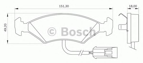 BOSCH 0 986 BB0 002 Тормозные колодки для FORD USA VERONA (Форд сша Vэрона) BOSCH 0 986 BB0 002 Тормозные колодки для FORD USA VERONA (Форд сша Vэрона)