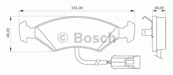BOSCH 0 986 BB0 003 Тормозные колодки для FORD USA VERONA (Форд сша Vэрона) BOSCH 0 986 BB0 003 Тормозные колодки для FORD USA VERONA (Форд сша Vэрона)