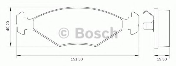 BOSCH 0 986 BB0 008 Тормозные колодки для VOLKSWAGEN GOL COUNTRY I (Фольксваген Гол cоунтръ и) BOSCH 0 986 BB0 008 Тормозные колодки для VOLKSWAGEN GOL COUNTRY I (Фольксваген Гол cоунтръ и)