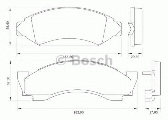 BOSCH 0 986 BB0 012 Тормозные колодки для CHEVROLET VERANEIO (Шевроле Vэранэио) BOSCH 0 986 BB0 012 Тормозные колодки для CHEVROLET VERANEIO (Шевроле Vэранэио)
