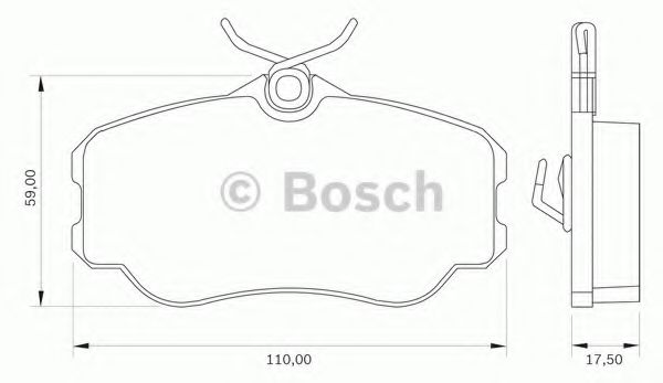 BOSCH 0 986 BB0 039 Тормозные колодки передний мост для VOLKSWAGEN (Фольксваген) BOSCH 0 986 BB0 039 Тормозные колодки передний мост для VOLKSWAGEN (Фольксваген)