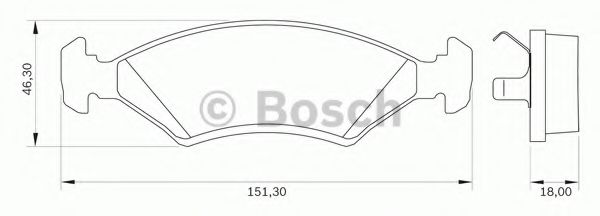 BOSCH 0 986 BB0 040 Тормозные колодки передний мост для FORD USA VERONA (Форд сша Vэрона) BOSCH 0 986 BB0 040 Тормозные колодки передний мост для FORD USA VERONA (Форд сша Vэрона)