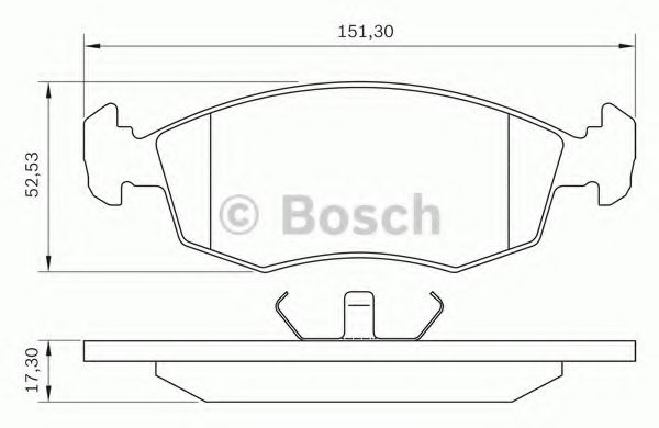 BOSCH 0 986 BB0 048 Тормозные колодки передний мост для VOLKSWAGEN (Фольксваген) BOSCH 0 986 BB0 048 Тормозные колодки передний мост для VOLKSWAGEN (Фольксваген)