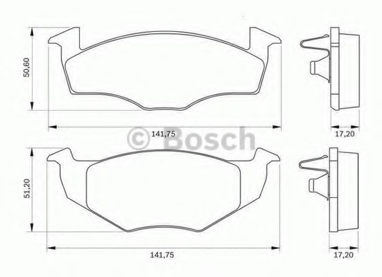 BOSCH 0 986 BB0 085 Тормозные колодки для VOLKSWAGEN GOL (Фольксваген Гол) BOSCH 0 986 BB0 085 Тормозные колодки для VOLKSWAGEN GOL (Фольксваген Гол)