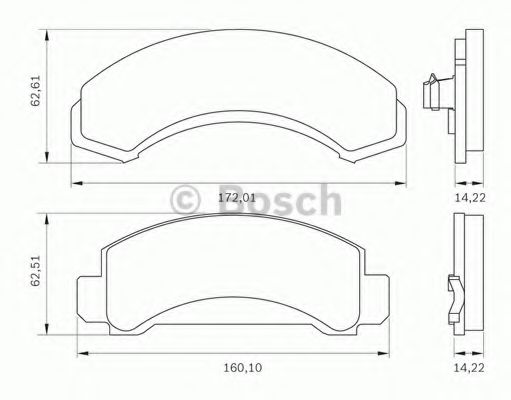 BOSCH 0 986 BB0 086 Тормозные колодки передний мост для FORD-USA (Форд-уса) BOSCH 0 986 BB0 086 Тормозные колодки передний мост для FORD-USA (Форд-уса)