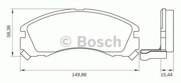 BOSCH 0 986 BB0 093 Тормозные колодки для MITSUBISHI SIGMA (Митсубиши/митсубиси Сигма) BOSCH 0 986 BB0 093 Тормозные колодки для MITSUBISHI SIGMA (Митсубиши/митсубиси Сигма)