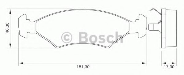 BOSCH 0 986 BB0 099 Тормозные колодки для KIA MENTOR (Киа Мэнтор) BOSCH 0 986 BB0 099 Тормозные колодки для KIA MENTOR (Киа Мэнтор)