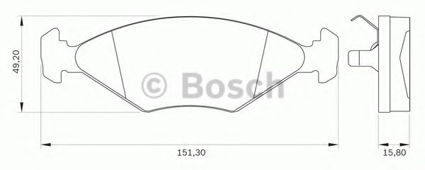 BOSCH 0 986 BB0 106 Тормозные колодки передний мост для VOLKSWAGEN GOL COUNTRY I (Фольксваген Гол cоунтръ и) BOSCH 0 986 BB0 106 Тормозные колодки передний мост для VOLKSWAGEN GOL COUNTRY I (Фольксваген Гол cоунтръ и)