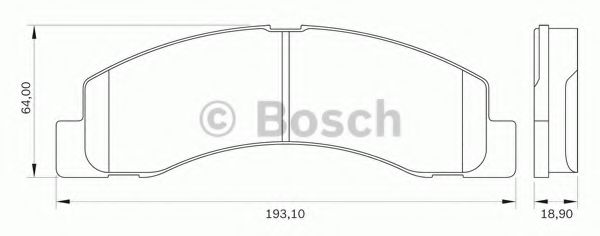 BOSCH 0 986 BB0 111 Тормозные колодки передний мост для FORD USA F-250 (Форд сша Ф-250) BOSCH 0 986 BB0 111 Тормозные колодки передний мост для FORD USA F-250 (Форд сша Ф-250)