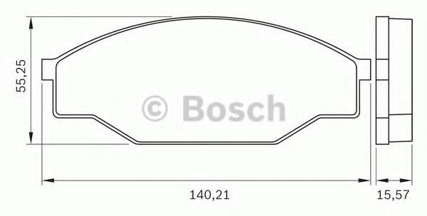 BOSCH 0 986 BB0 158 Тормозные колодки для TOYOTA FORTUNER (Тойота/тоета Фортунэр)