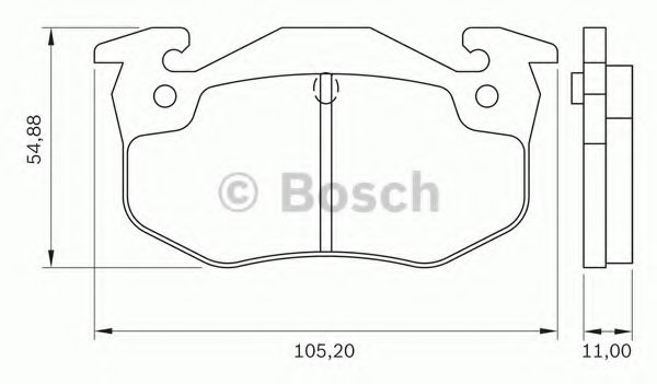 BOSCH 0 986 BB0 165 Тормозные колодки для RENAULT CLIO I (Рено Cлио и) BOSCH 0 986 BB0 165 Тормозные колодки для RENAULT CLIO I (Рено Cлио и)