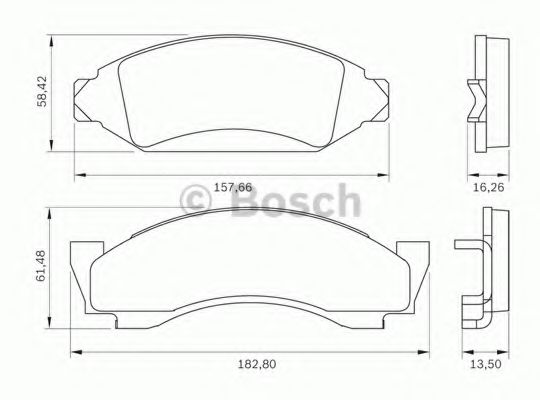 BOSCH 0 986 BB0 257 Тормозные колодки для CHEVROLET VERANEIO (Шевроле Vэранэио) BOSCH 0 986 BB0 257 Тормозные колодки для CHEVROLET VERANEIO (Шевроле Vэранэио)