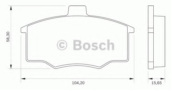 BOSCH 0 986 BB0 258 Тормозные колодки для CHEVROLET IPANEMA (Шевроле Ипанэма) BOSCH 0 986 BB0 258 Тормозные колодки для CHEVROLET IPANEMA (Шевроле Ипанэма)