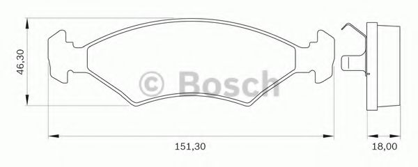 BOSCH 0 986 BB0 260 Тормозные колодки для FORD USA VERONA (Форд сша Vэрона) BOSCH 0 986 BB0 260 Тормозные колодки для FORD USA VERONA (Форд сша Vэрона)