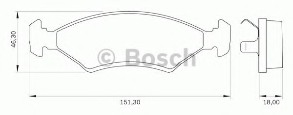 BOSCH 0 986 BB0 264 Тормозные колодки для FORD USA VERONA (Форд сша Vэрона) BOSCH 0 986 BB0 264 Тормозные колодки для FORD USA VERONA (Форд сша Vэрона)