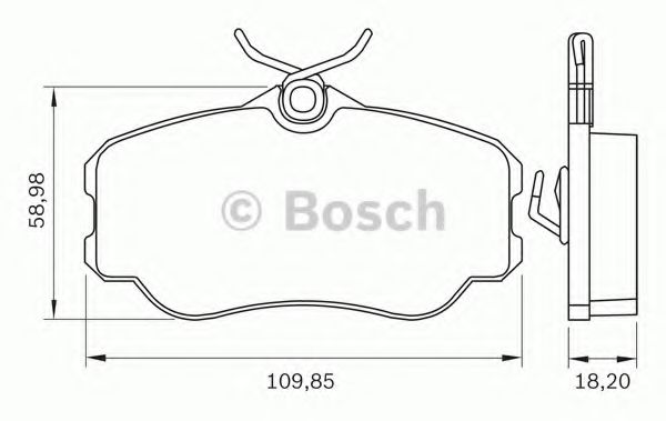 BOSCH 0 986 BB0 269 Тормозные колодки для VOLKSWAGEN (Фольксваген) BOSCH 0 986 BB0 269 Тормозные колодки для VOLKSWAGEN (Фольксваген)