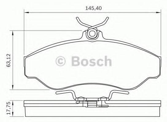 BOSCH 0 986 BB0 285 Тормозные колодки передний мост для TOYOTA FORTUNER (Тойота/тоета Фортунэр)